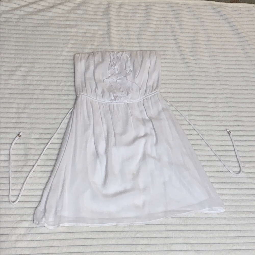 White strapless mini white dress